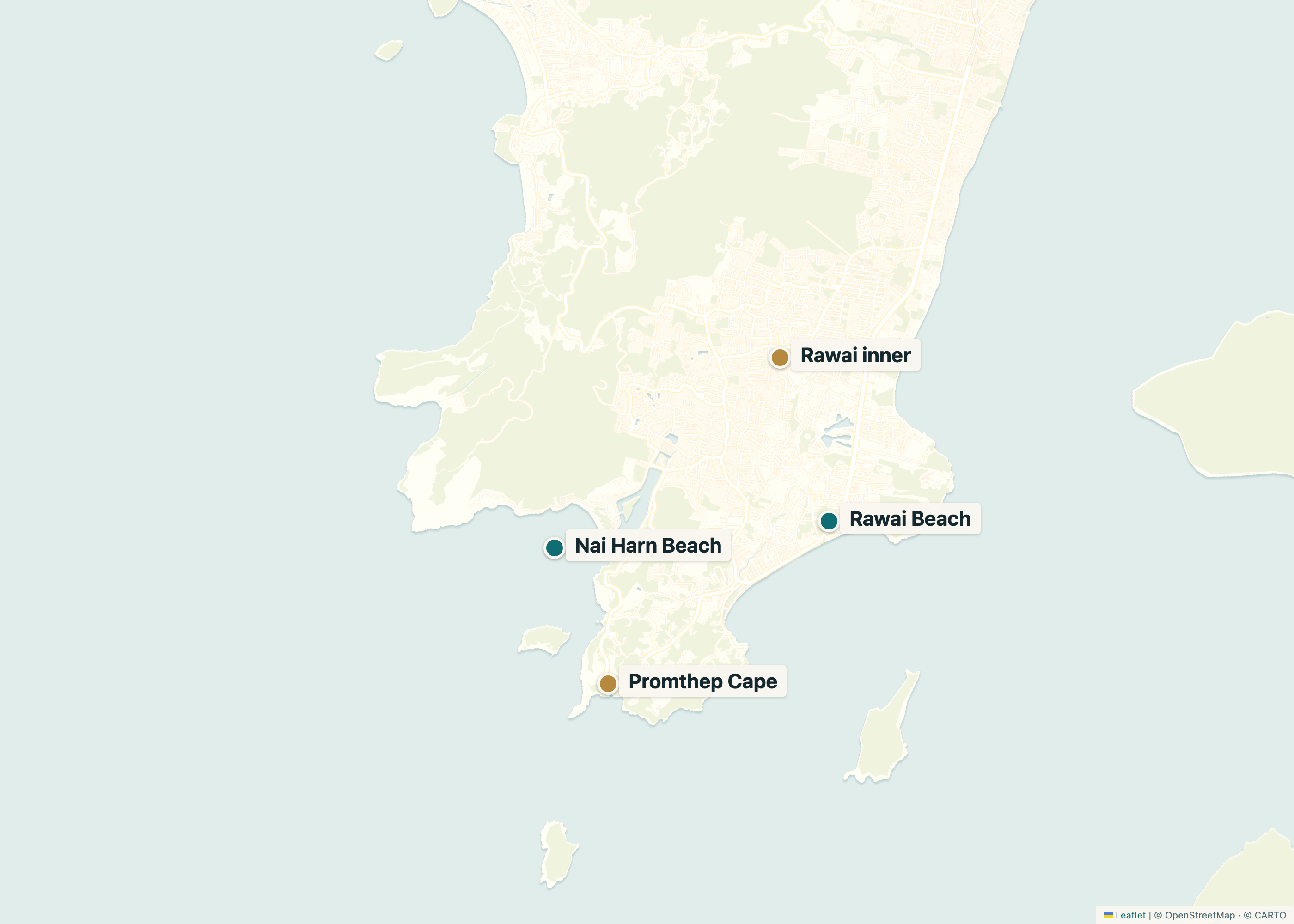 Rawai & Nai Harn district map